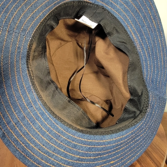 Hello Tree Denim Patchwork Bucket Hat Cotton Women's OS Adjustable 90s Y2K Style - Picture 12 of 14